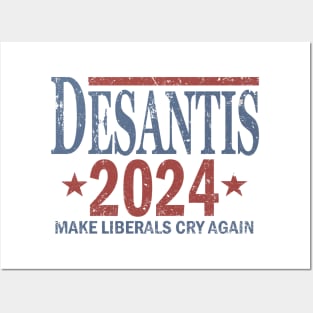 Distressed Ron DeSantis For President In 2024 Posters and Art